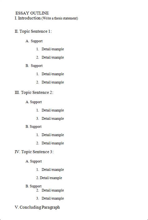 FREE 22+ Useful Outline Templates in PDF | MS Word | Apple Pages ...