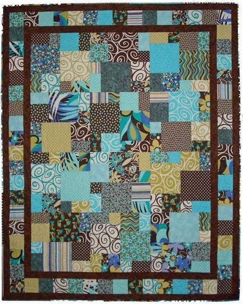 All Boxed Up Quilt Pattern in 4 sizes image 3 Colorful Quilts, Blue ...