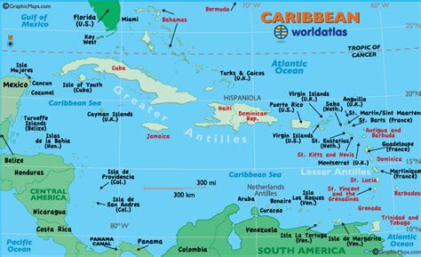 Caribbean Islands On World Map