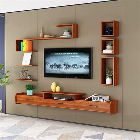 Amazon.com: Wall-Mounted TV Cabinet Bedroom Living Room with Drawer ...