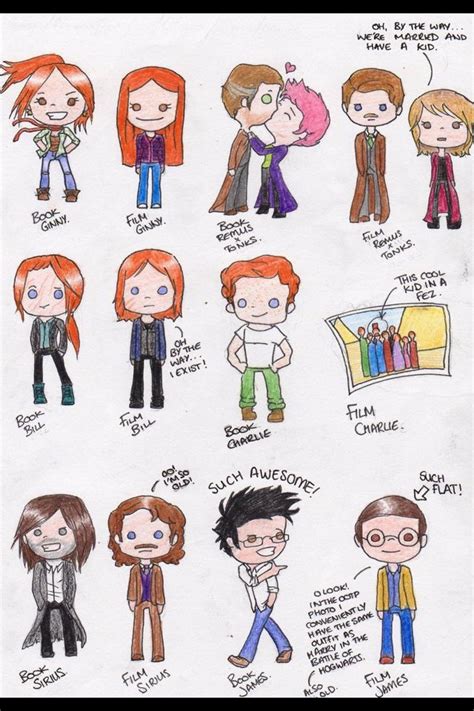 Harry Potter Movie Characters Versus Book Characters Fanart Harry ...