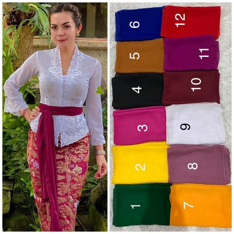 Plain Shawl/Balinese Shawl/Balinese Kebaya | Shopee Malaysia