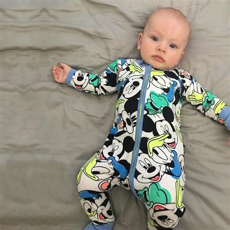 Disney Mickey Mouse Baby Girl Clothes Clothing Romper Hot Zipper Boy ...