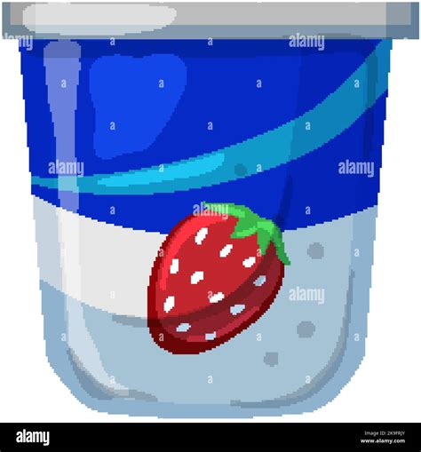 fresh yogurt package cartoon vector illustration Stock Vector Image ...