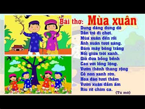 Bài thơ Mùa xuân - Thơ truyện mầm non - Đọc thơ cho bé [ GianggiangTV ...