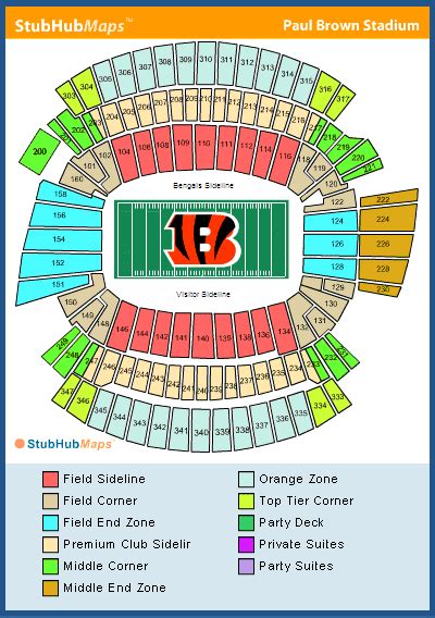 Paul Brown Stadium Seating Chart, Pictures, Directions, and History ...