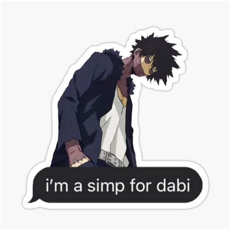 "Dabi Simp" Sticker for Sale by ushioi | Redbubble