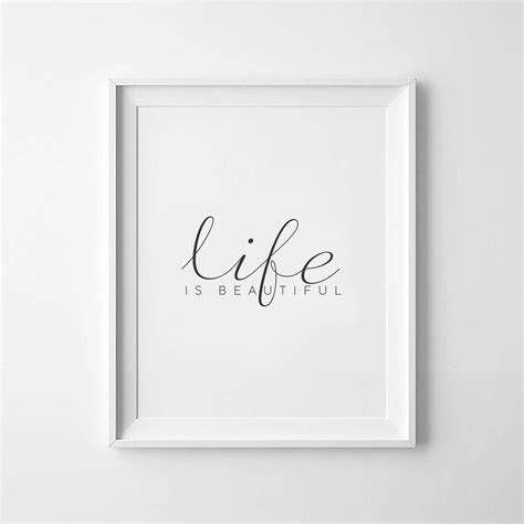 Life is Beautiful Poster Life is beautiful Life is Beautiful | Etsy