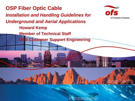 (PDF) OSP Fiber Optic Cable Installation - Underground and Aerial ...