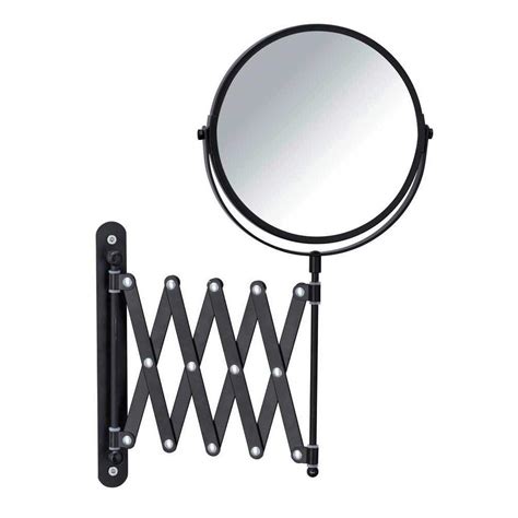 Wenko Black Telescopic Wall Mirror 24100100 - Bathroom Trends