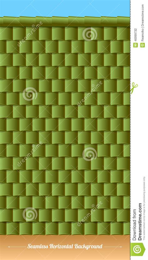 Horizontal Roof Tiles Texture. Green Tiles. Stock Vector - Illustration ...