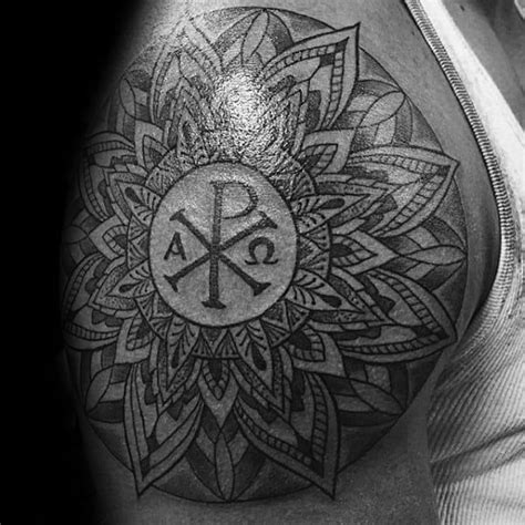 50 Chi Rho Tattoo Designs For Men - Christian Symbol Ink Ideas | Chi ...