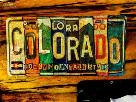 Colorado License Plate Art Free Stock Photo - Public Domain Pictures