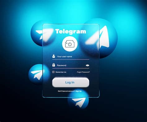 Premium PSD | Telegram login form template with glass morphism effect ...