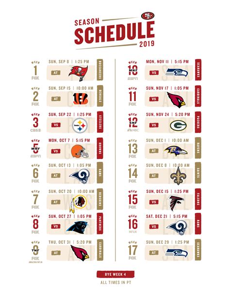 Week 6 Nfl Printable Schedule 2023-24