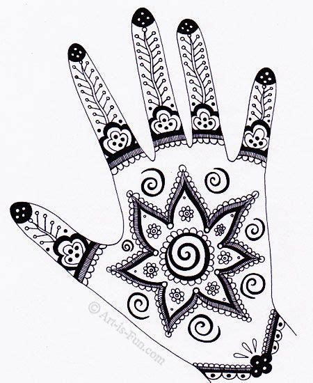 Henna Hand Designs Art Lesson: Make a Unique Self-Portrait — Art is Fun ...