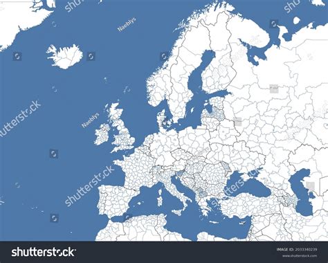 Map Europe Divided Into States Provinces Stock Vector (Royalty Free ...