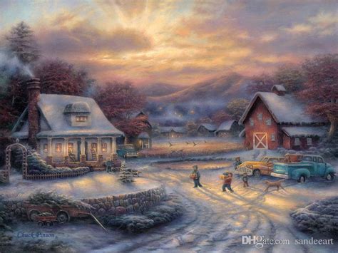 Christmas Village Painting at PaintingValley.com | Explore collection ...