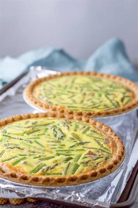 Ham and Asparagus Quiche | Perfect for Brunch | Dishes Delish