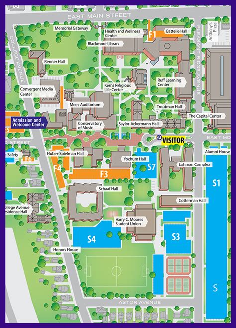 Capital University Campus Map – Map VectorCampus Map