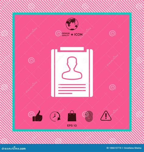 Resume symbol icon stock vector. Illustration of resources - 106613774