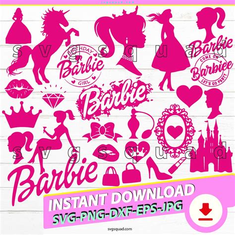 Barbie SVG Bundle, Toys Barbie Silhouette Svg Cutting Files Cricut