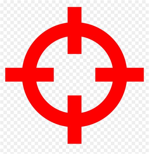 File - Crosshairs Red - Svg - Shooting Cursor Png , - Red Crosshair ...