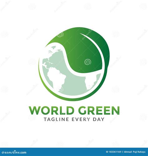 World Green Logo Design Template Stock Vector - Illustration of ...