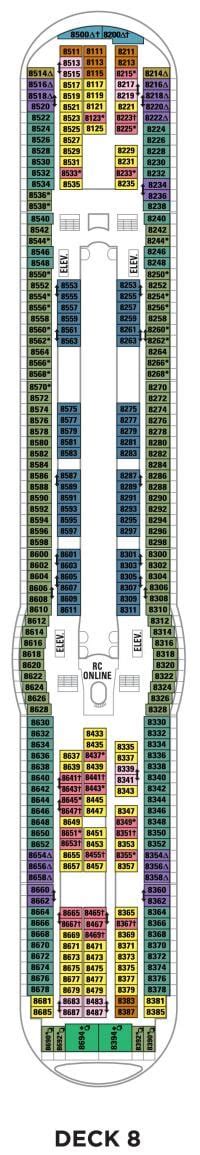 Deck 8 - Explorer of the Seas Deck Plans | Royal Caribbean Blog