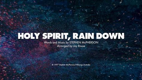 HOLY SPIRIT, RAIN DOWN - SATB (piano track + lyrics) - YouTube