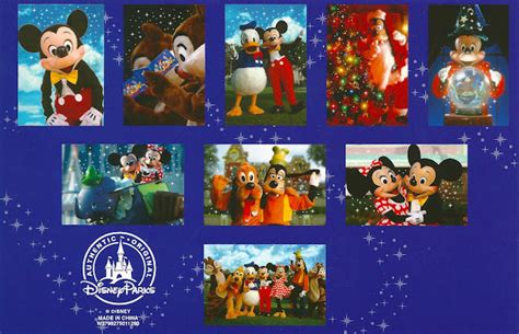 My Favorite Disney Postcards: One Postcard Showing 9 Other Postcard Views