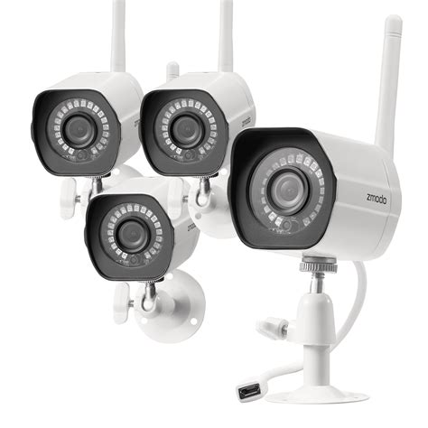 Zmodo 1080p Full HD Outdoor Wireless Security Camera System, 4 Pack ...