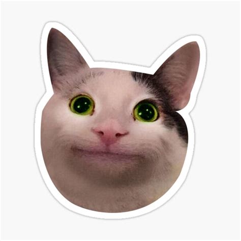 "Smiling cat beluga Meme Face " Sticker for Sale by DavidNL | Redbubble