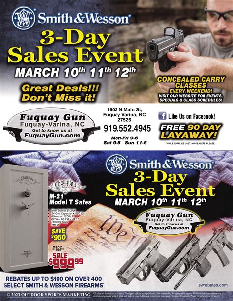 Smith and Wesson Sales Event 2023! - Fuquay Gun