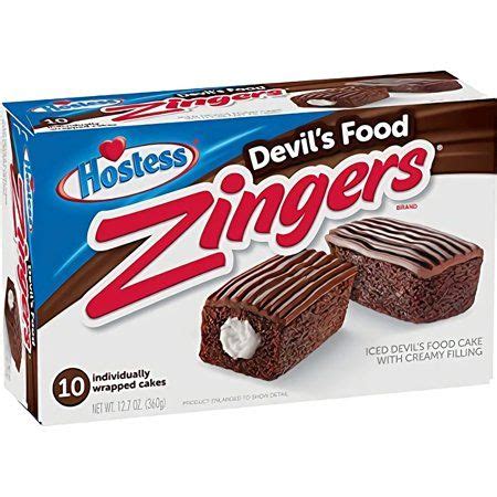 Hostess Iced Devil's Food Zingers | 12.7 Ounce | 10 Count | Pack of 2 ...