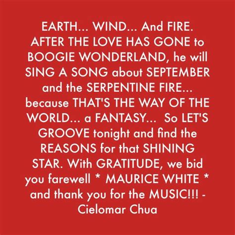 Farewell MAURICE WHITE... Fire *** | Boogie wonderland, Maurice white ...