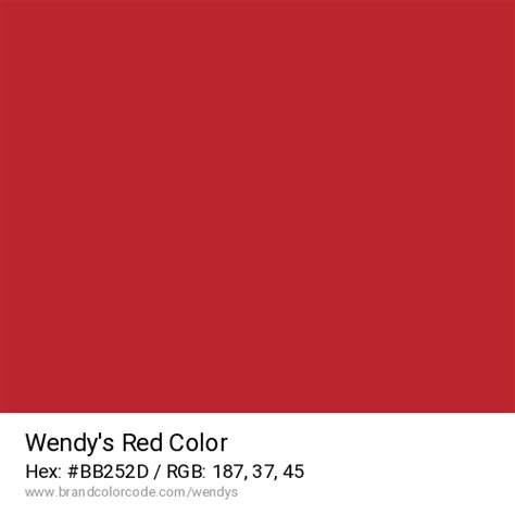 Wendy’s Brand Color Codes » BrandColorCode.com