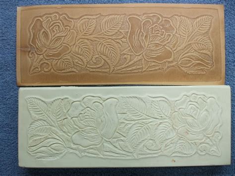 Leather tool Embossing plate. rose pattern by Proleathercarver