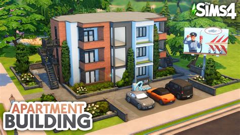 Building a Custom Apartment Building in The Sims 4 // The Sims 4 Speed ...