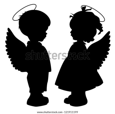 6,087 Angel Baby Silhouette Images, Stock Photos, 3D objects, & Vectors ...