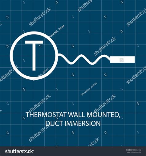 Symbol Thermostat Wall Mounted Vector Illustration Stock Vector ...