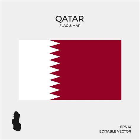 mapa y bandera de qatar 2046123 Vector en Vecteezy