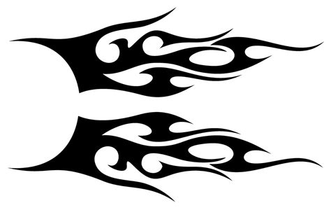 2 Tribal Flame Vinyl Decals Truck, Motorcycle Tank, Car Decals | eBay