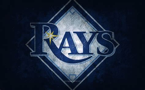 Tampa Bay Rays American Baseball Team Blue Stone Background Tampa Bay ...