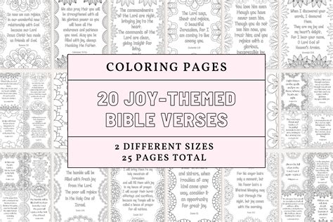 Joy Themed Bible Verse Coloring Book Printable Instant Download - Etsy