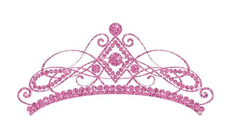 Glittering Diadem. Pink tiara isolated on white background. 360755 ...