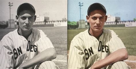 San Diego Padres slugger Ted Williams, 1938 colorized : r/baseball