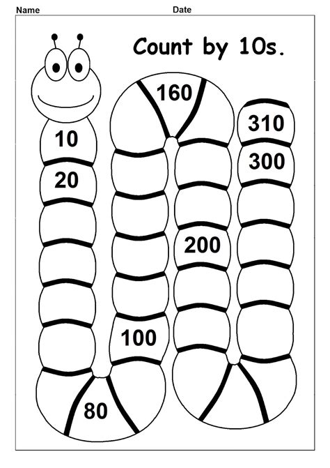 Skip Counting By Ten Worksheets