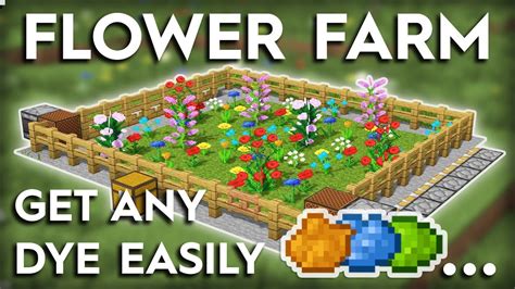 Minecraft Easiest Flower/Dye Farm Tutorial - 1.16/1.15 - YouTube ...