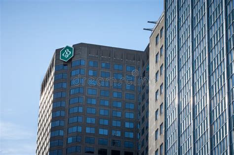 Desjardins Bank Logo on Their Main Office for Montreal, Quebec, in the ...